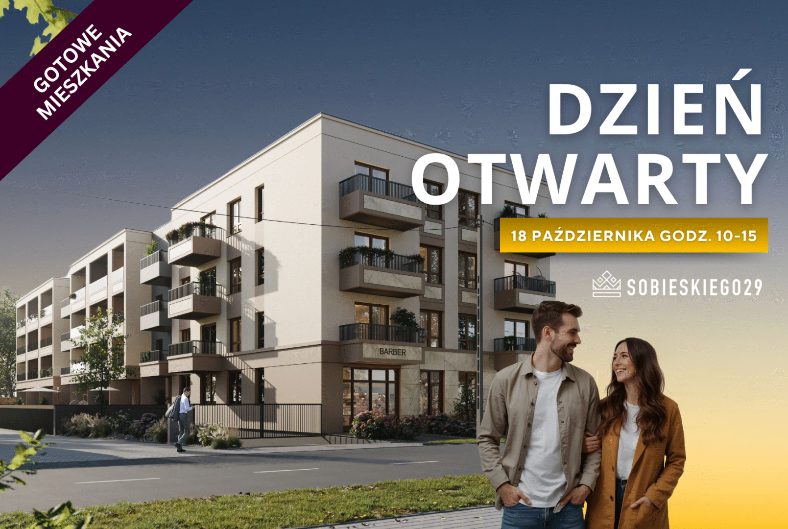 Sobieskiego drzwi otwarte kwadrat